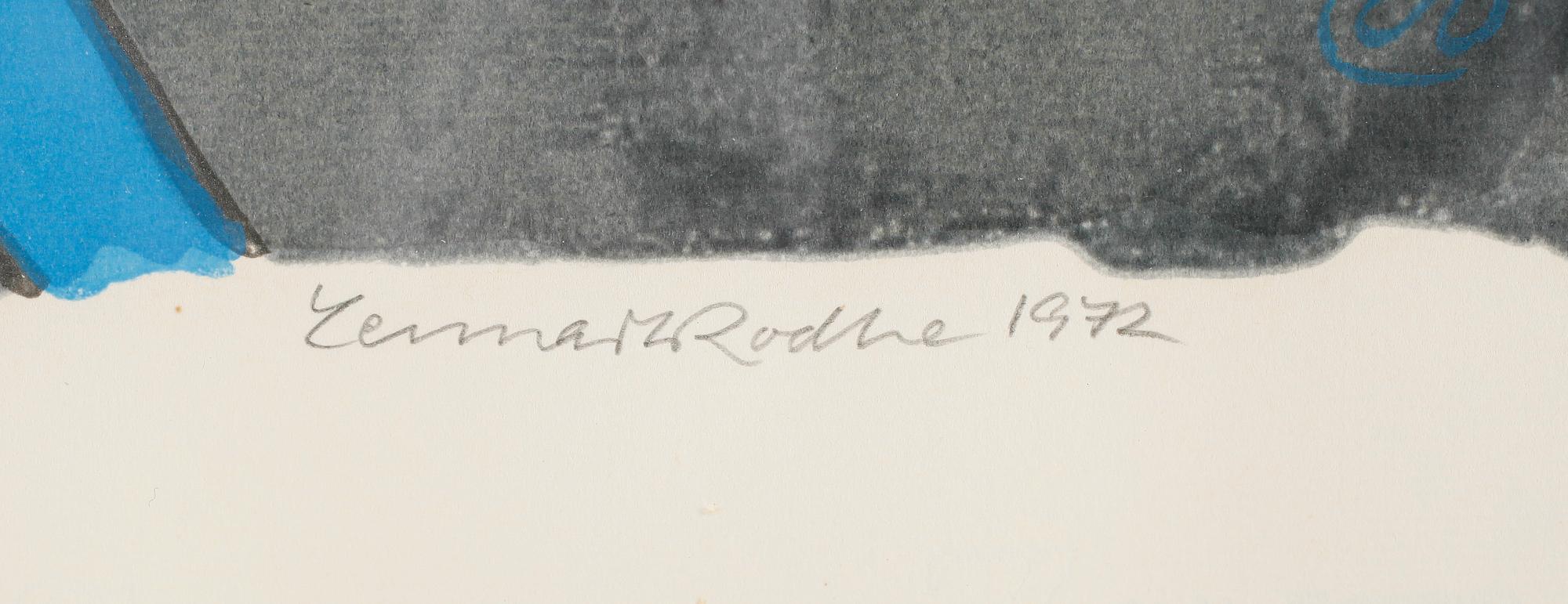 LENNART RODHE, färglitogrfi, signerad, daterad 1972 och numrerad 70/75.