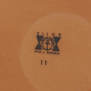 STIG LINDBERG, a 'Silur' earthenware dish from Gustavsberg.