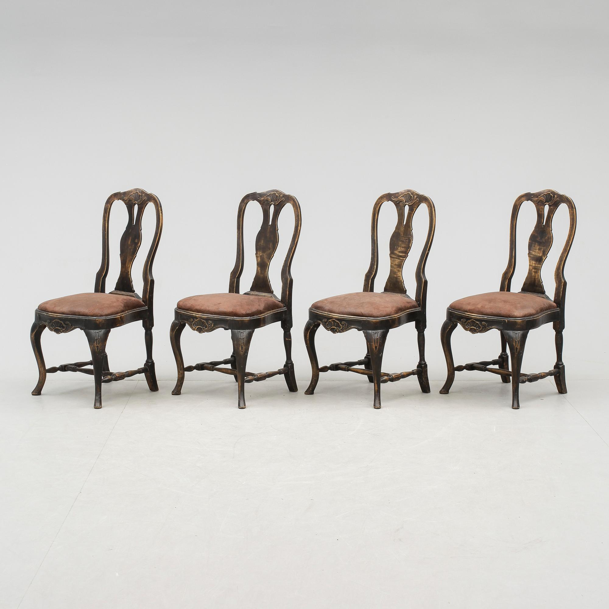 STOLAR, 4 st, rokokostil, 1900-talets första hälft.