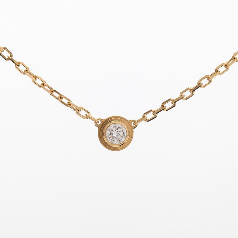 Cartier, an 18K gold 'd'Amour' necklace, with a ca 0.05 ct brilliant-cut diamond.