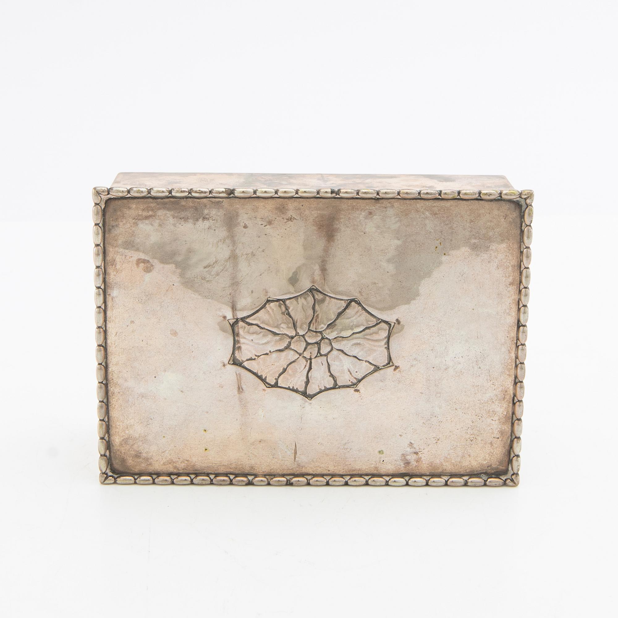 Georg Jensen, cigarrettask, silver, 1915-19.