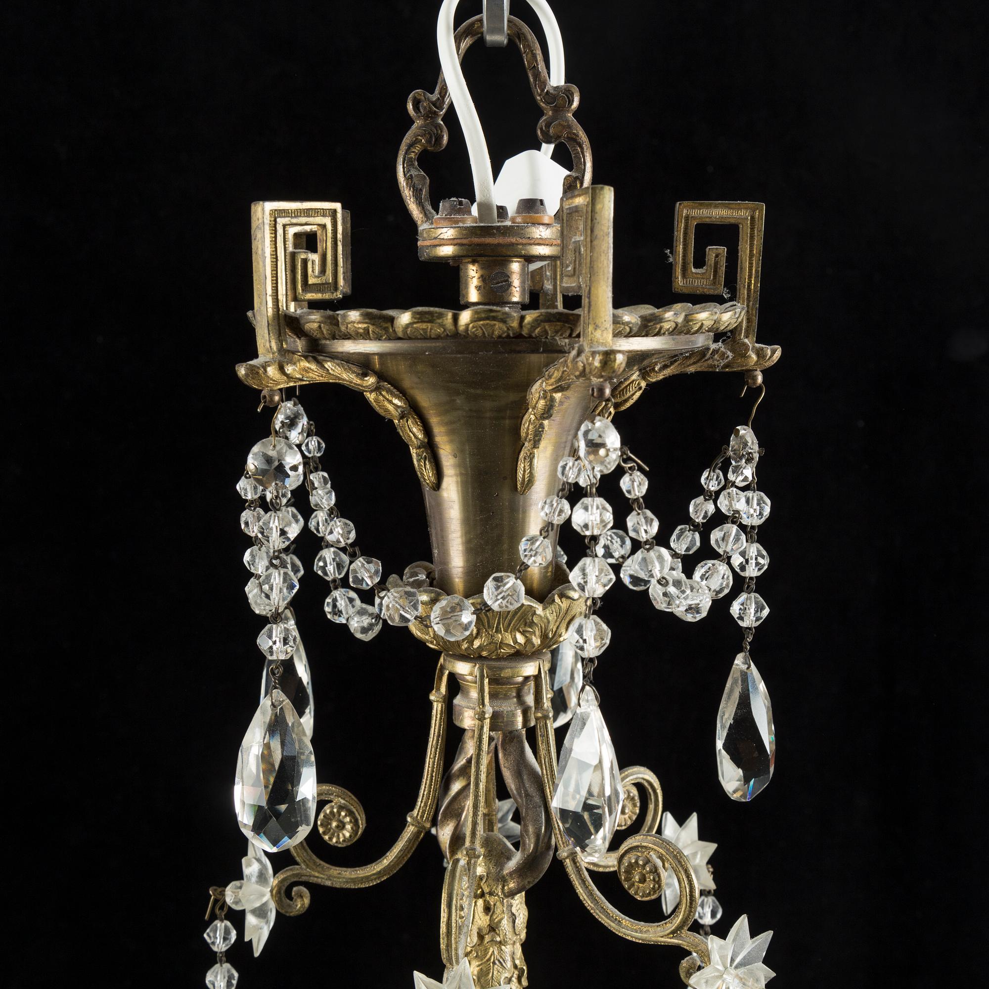 A Louis VXI style chandelier from around year 1900.
