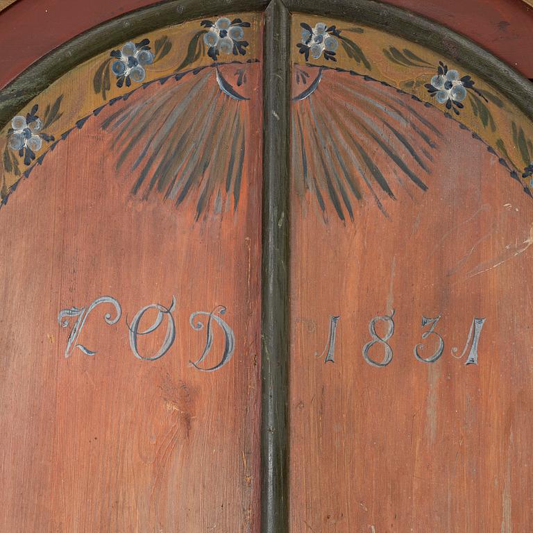 A cabinet from Jämtland, Sweden, dated 1831.