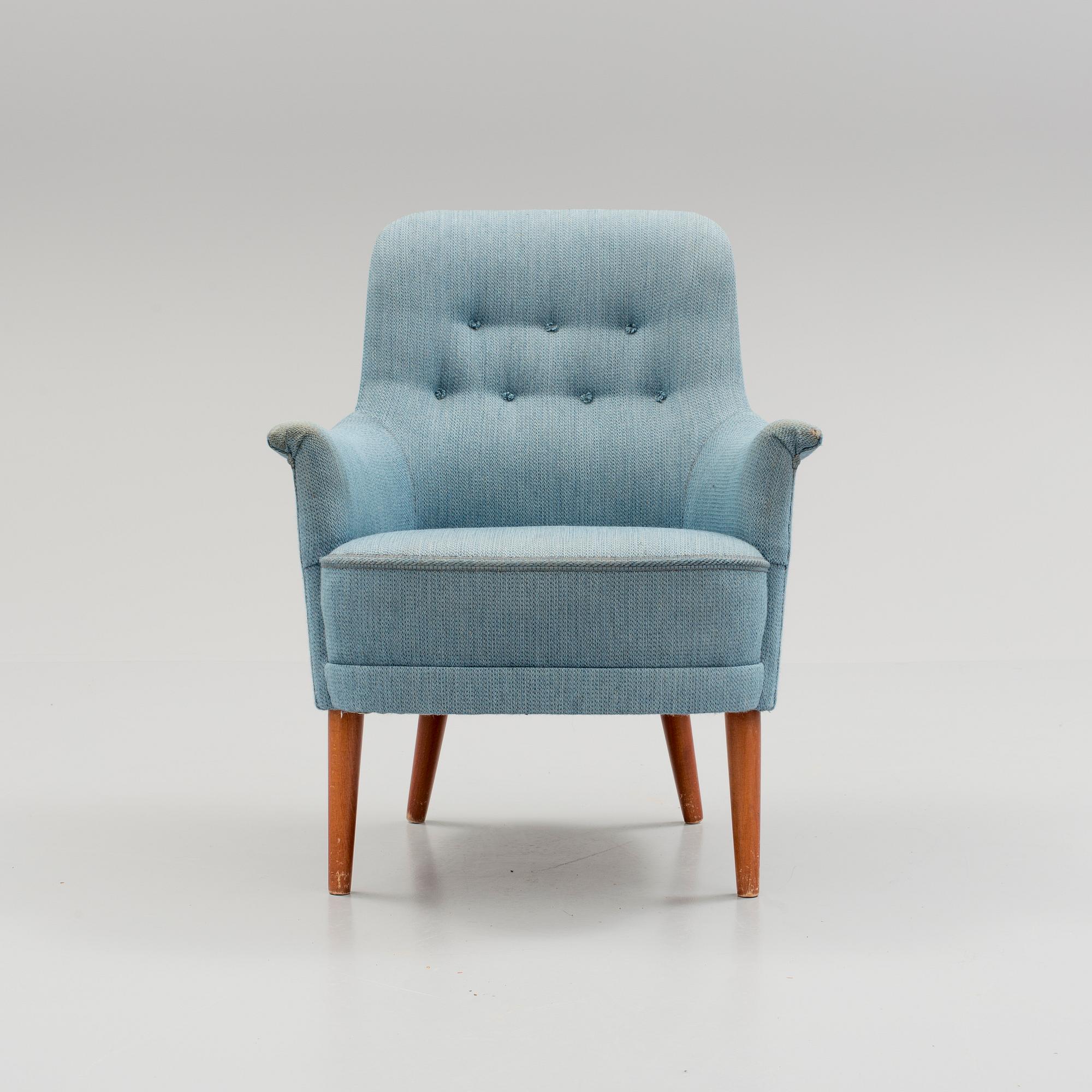 CARL MALMSTEN, fåtölj, "Husmor", 1900-talets mitt.