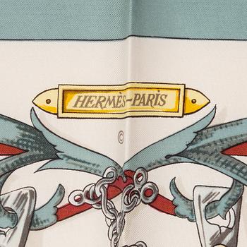 HERMÈS, scarf, "Mors à la Conetable" Henri D'Origny, original edition 1970.