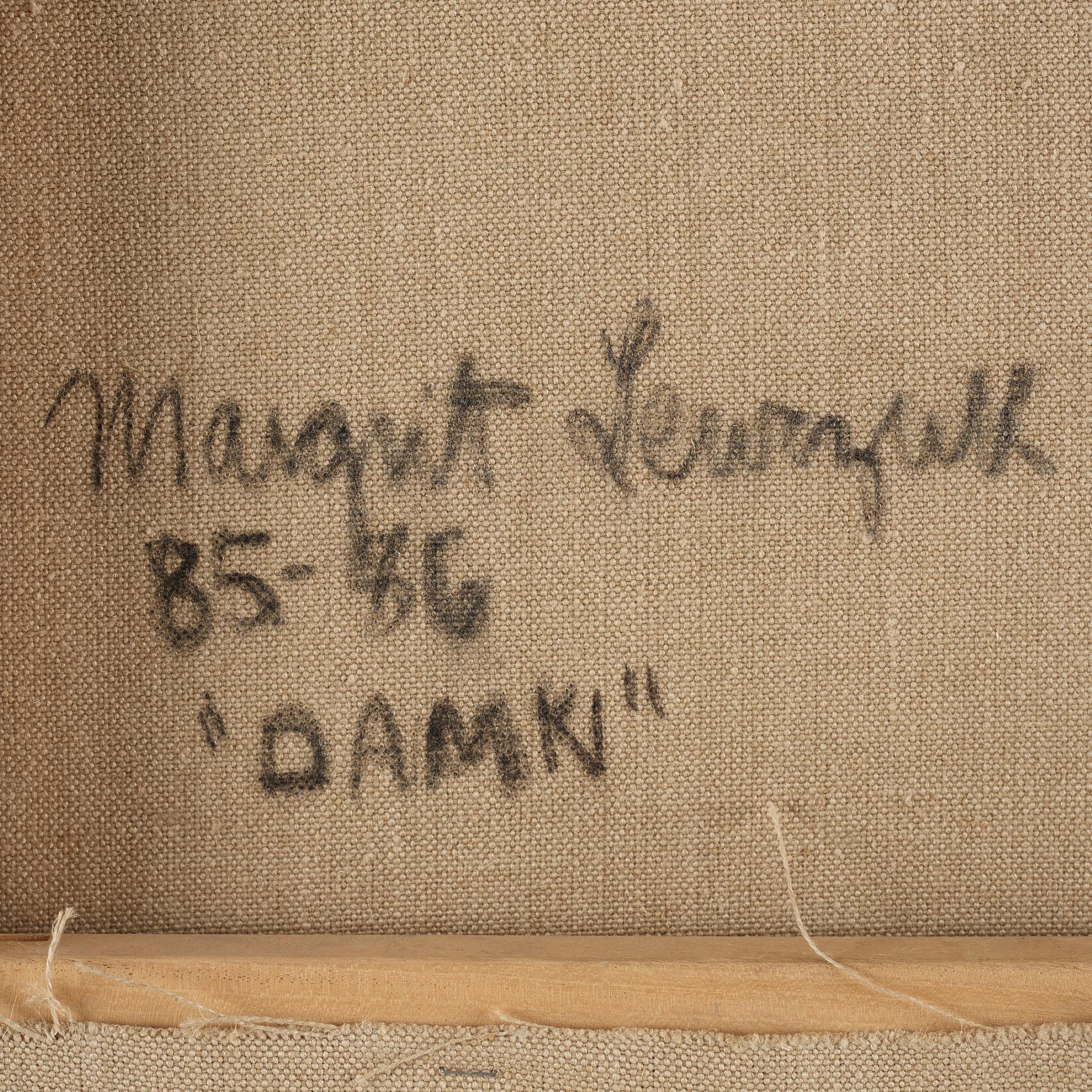 Margrit Lewczuk, oil on canvas, signed and dated -85-86 on verso.