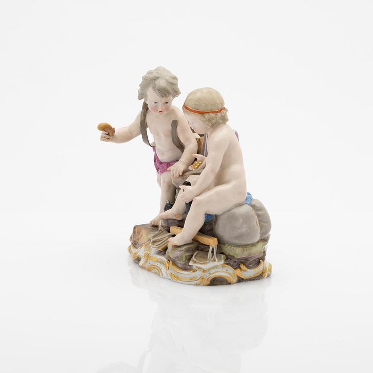 Figurin, Meissen, porslin, omkring 1900.
