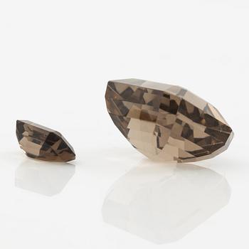 Faceted smoky quartz.