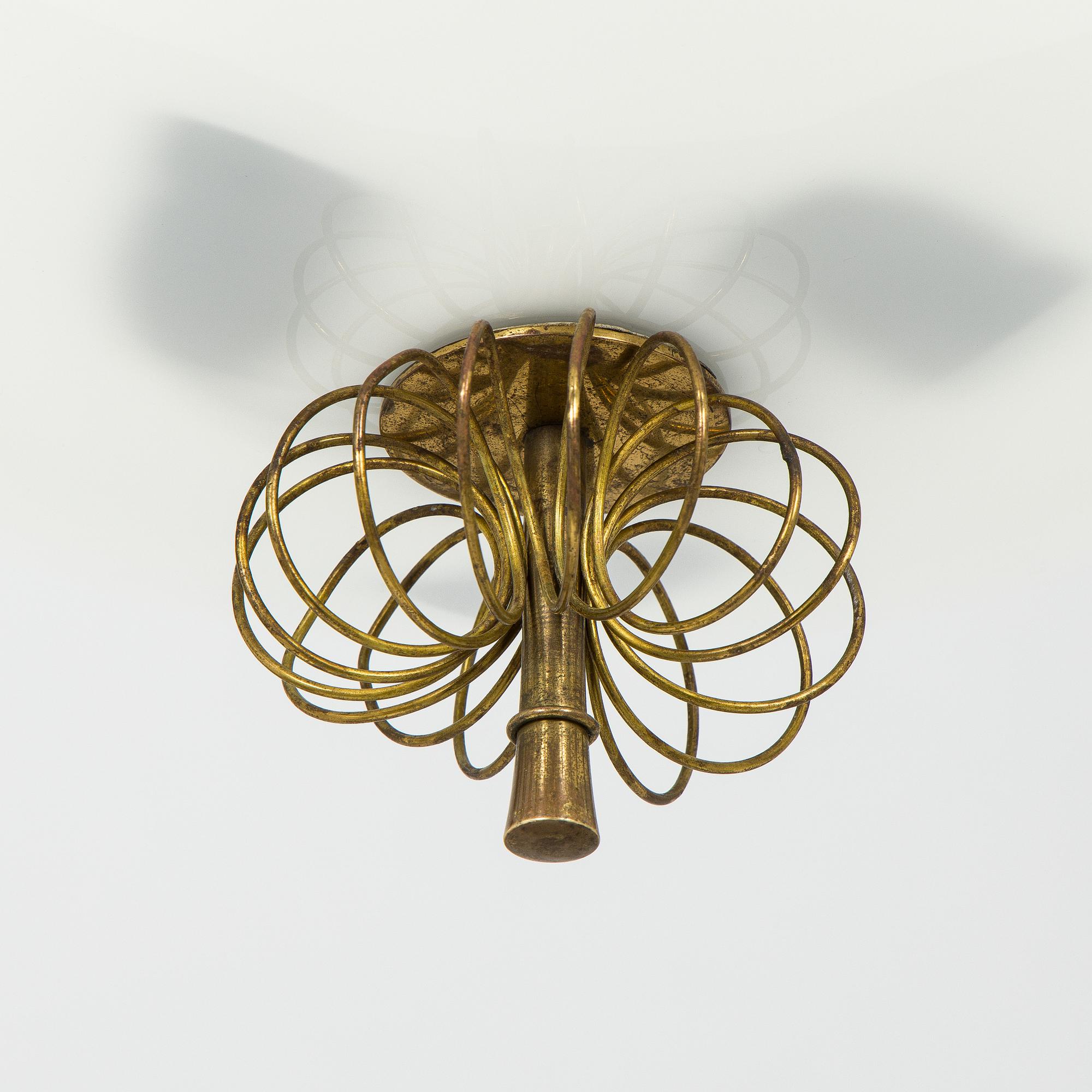 Paavo Tynell, a mid-20th century ceiling light for Taito, Finland.