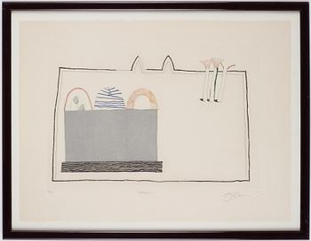 Anthony Benjamin, etching in colours, 1977, signed 57/100.