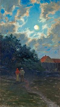 88. Valdemar Nyström, Moonlit walk on Skagen.