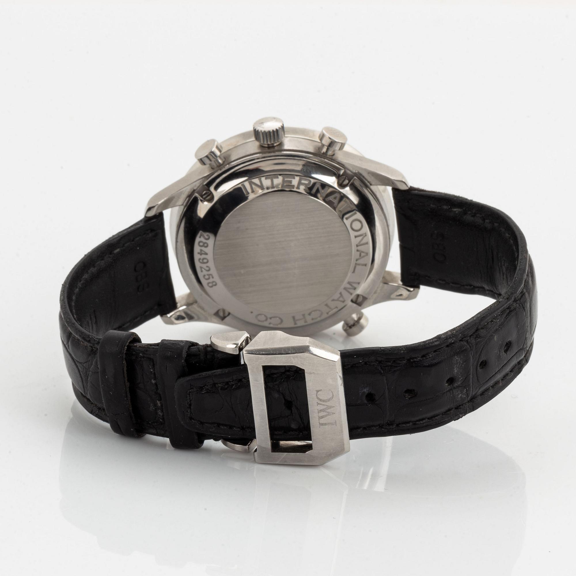 IWC, Schaffhausen, Portuguese, Rattrapante, chronograph(Split-Seconds), wristwatch, 41 mm.
