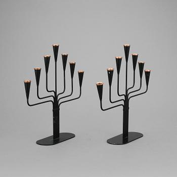 KANDELABRAR, ett par, Gunnar Ander, Ystad Metall.