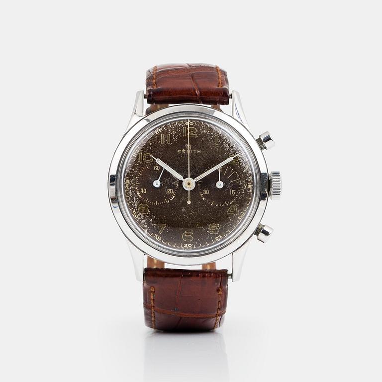 ZENITH, chronograph, "Type Military", "Tropical Dial".