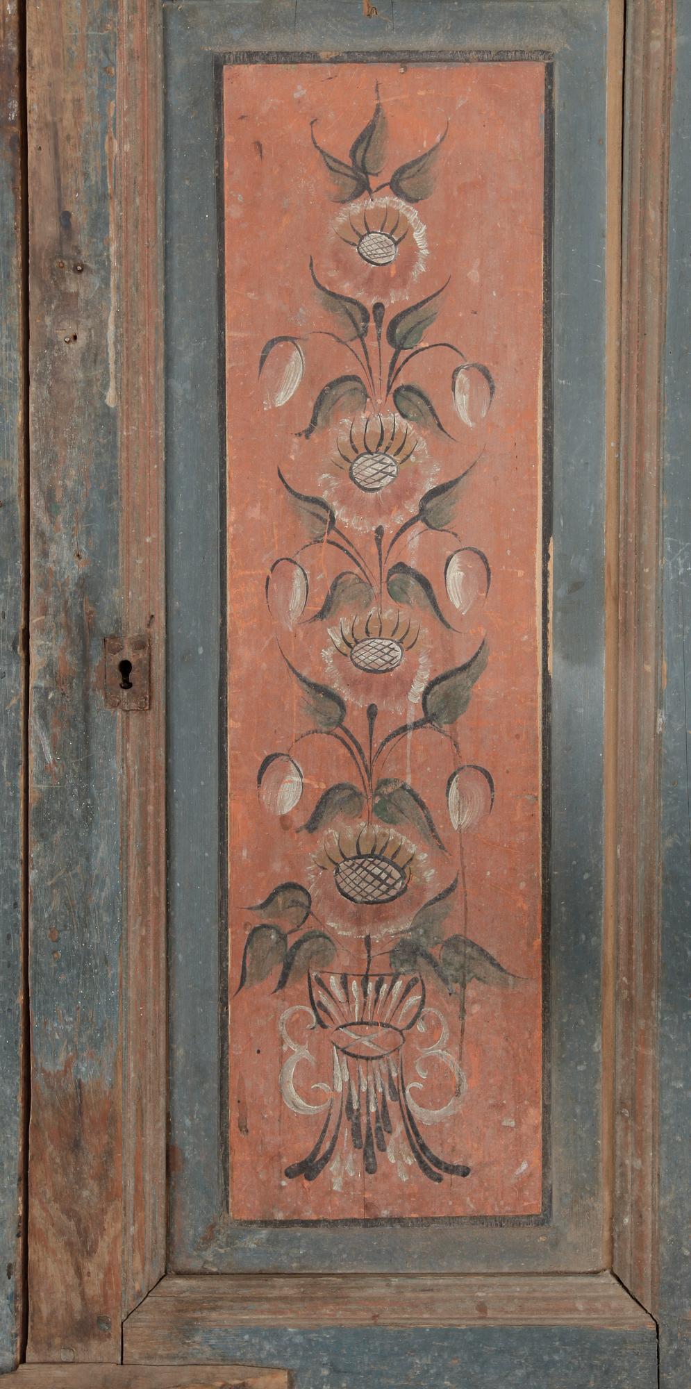 DÖRRAR, ett par, allmoge, Ljusdal, Hälsingland, bär datering 1857.