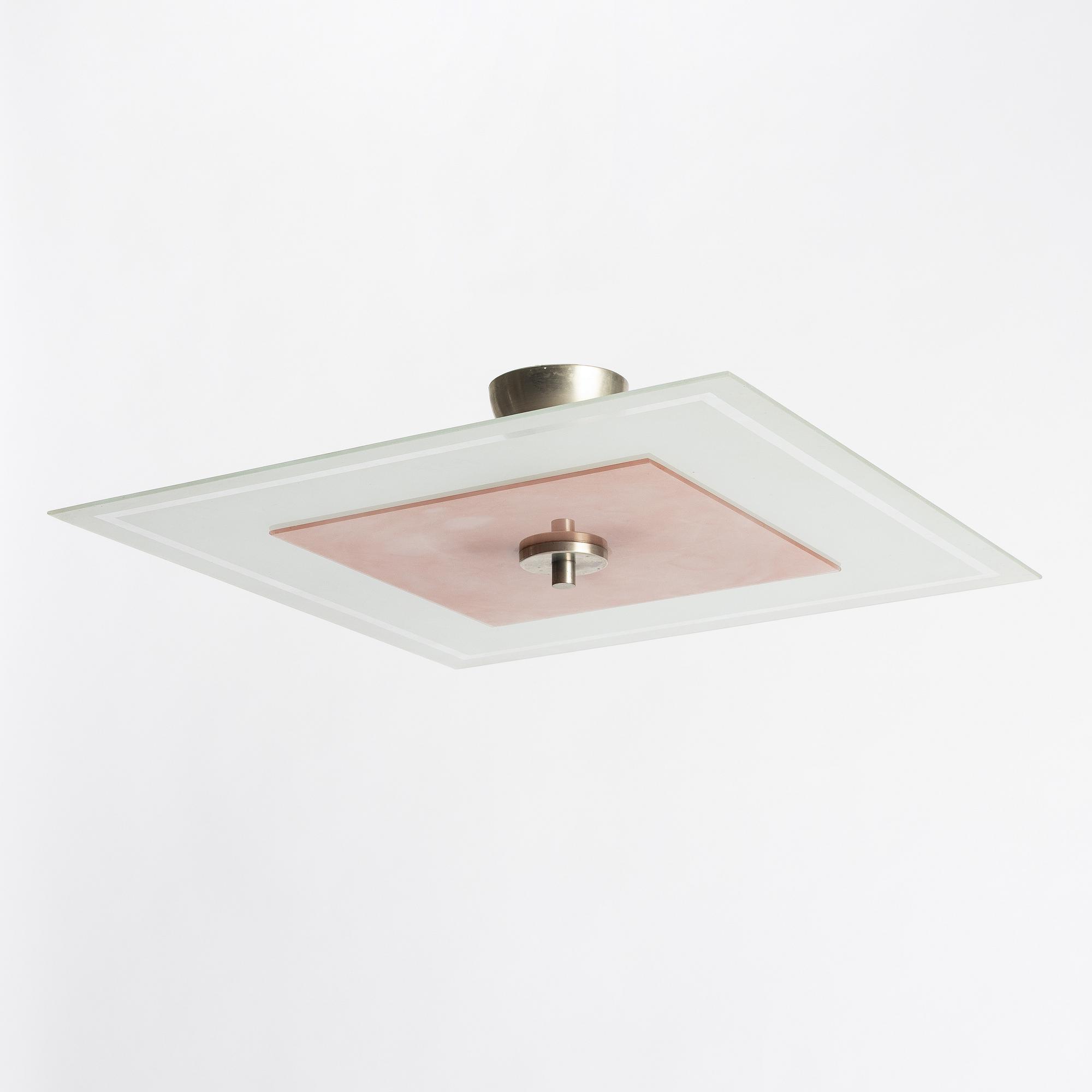 Edward Hald, taklampa, Orrefors, 1930-tal.