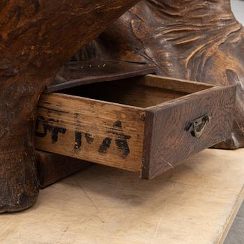 A wooden sculpture/table for tea ceremony, Japan early 20th century.