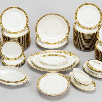 Ruoka-astiasto, 66 osaa, posliinia, Legrand & Cie, Limoges, Ranska 1900-luvun alkupuoli.