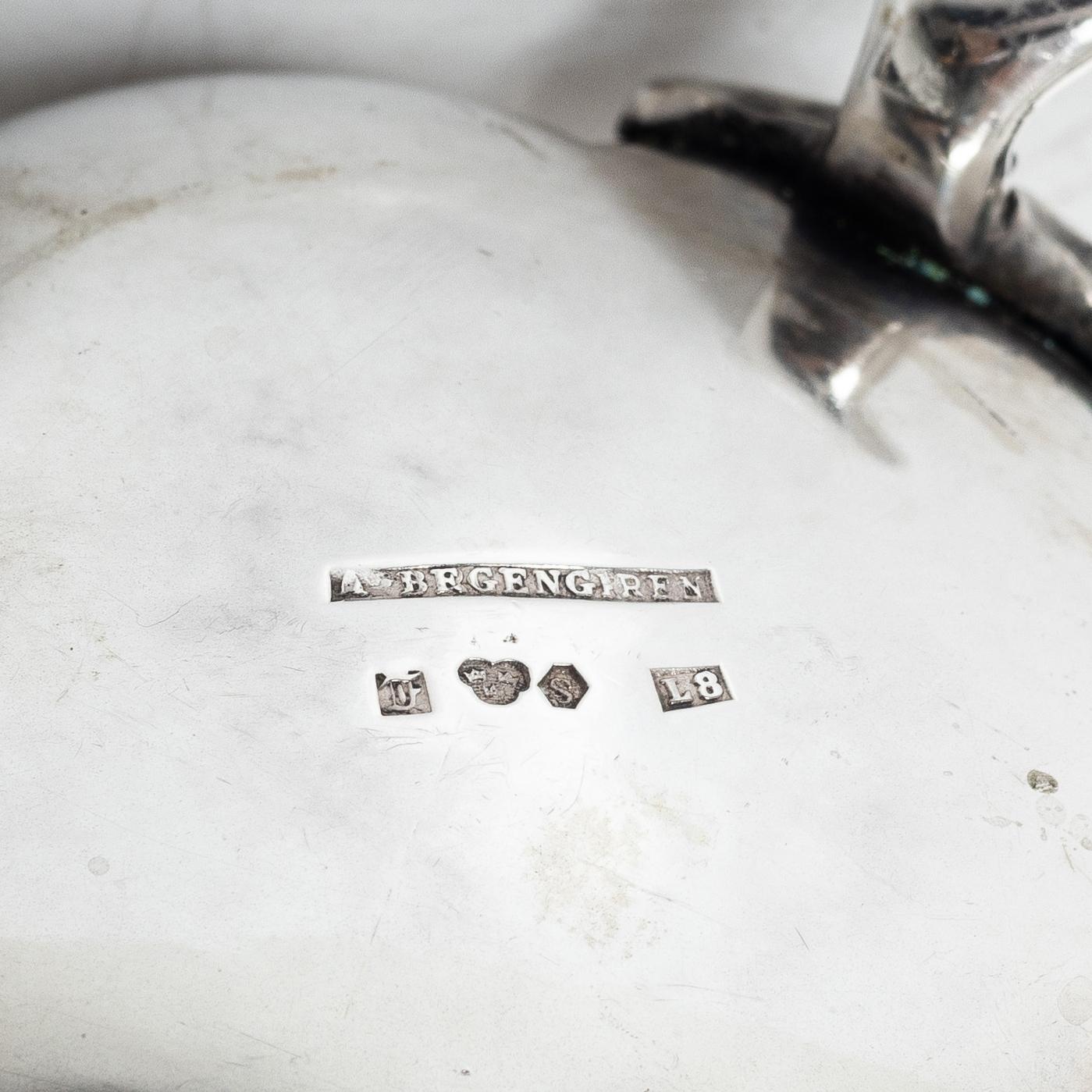 A Swedish silver cream jug, mark of A Bergengren, Lund 1937.