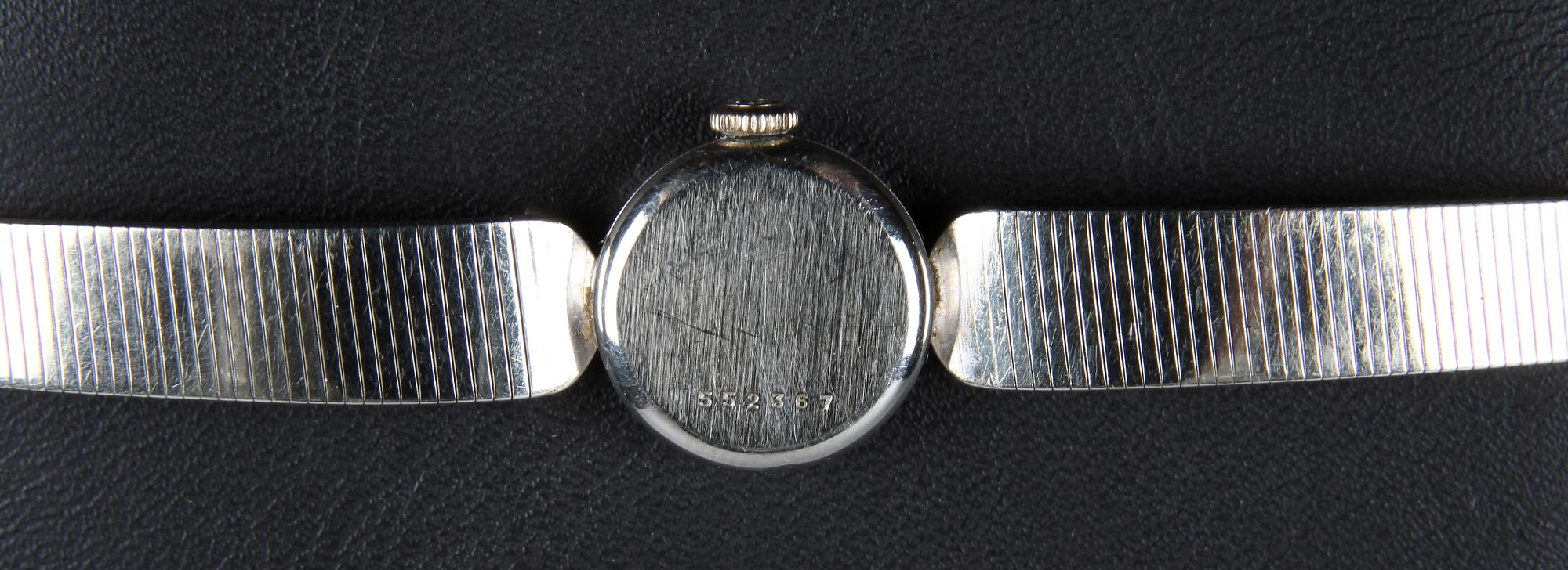 DAMARMBANDSUR, 18 K vitguld samt 10 diamanter, art deco, Certina, Schweiz.