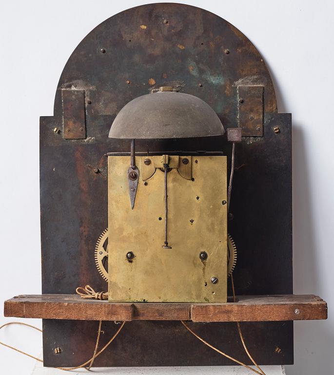 An English 18th century eight-bells longcase clock, dial face marked Collins Wattisfield.