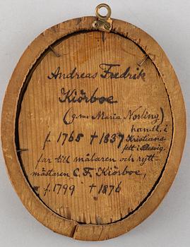 "Inga Maria Kiörboe" (1771-1847) och "Andreas Fredrik Kiörboe" (1765-1837).