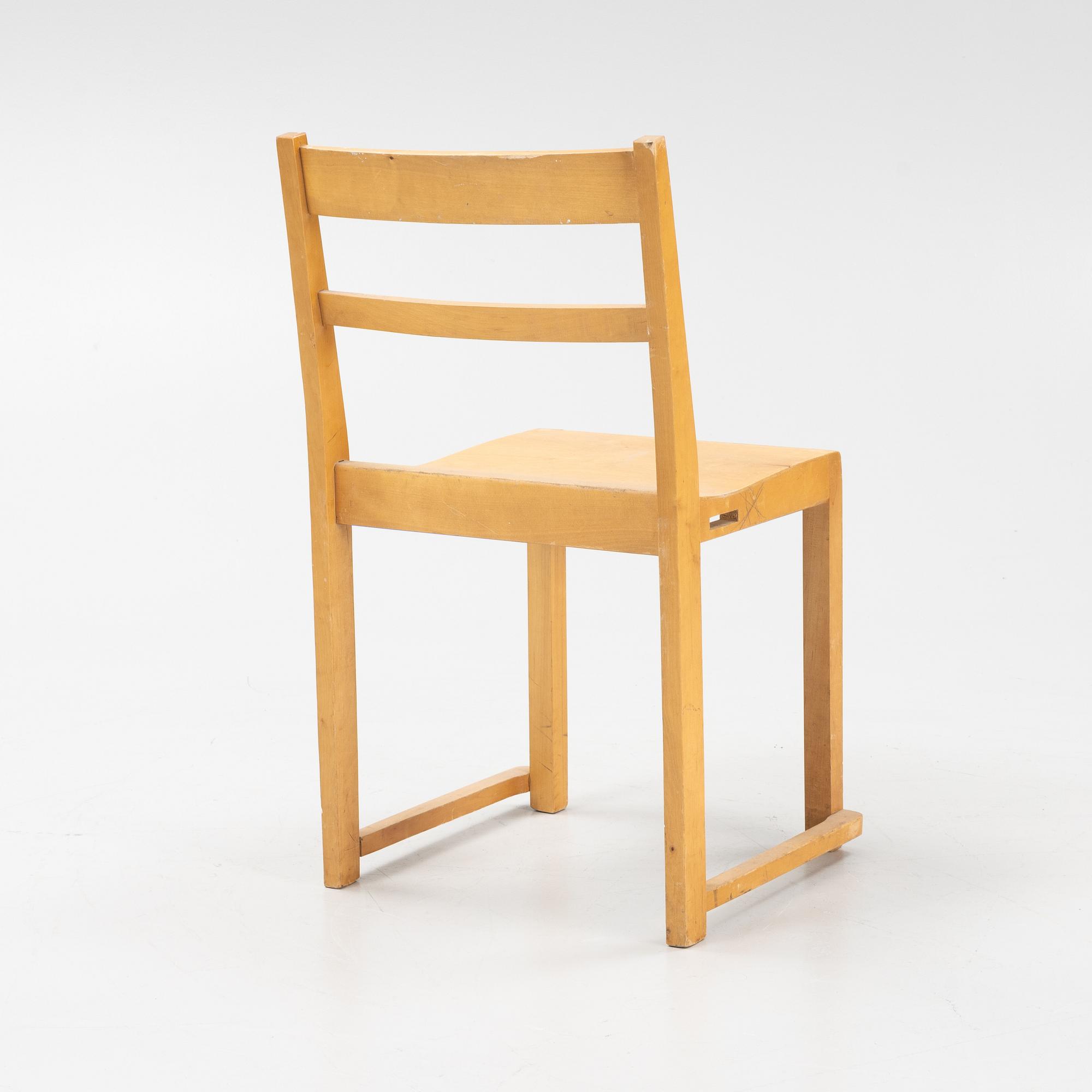 Sven Markelius, stolar, 9 st, "Orkesterstolen", 1900-talets mitt.