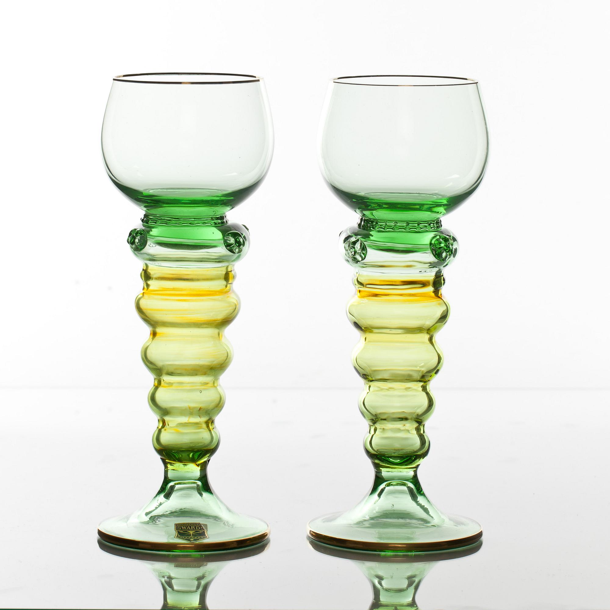 REMMARE, glas, 11 st. Swärds glasmåleri, Gullaskruv, 1950-tal.