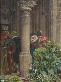 Georg von Rosen, "Blomstermarknad i Brabant 1500-talet".
