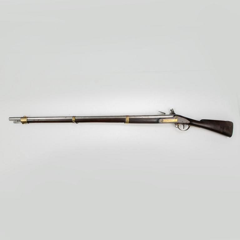 A Swedish flintlock gun 1805 pattern.