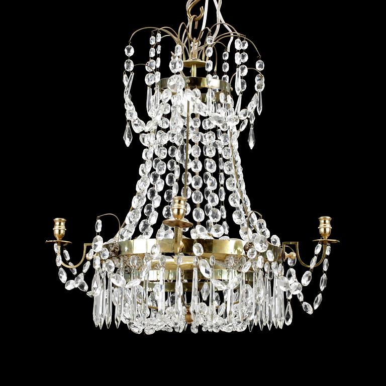 LJUSKRONA, sengustaviansk, stil, omkring 1900-talets början. Höjd ca 56 cm.