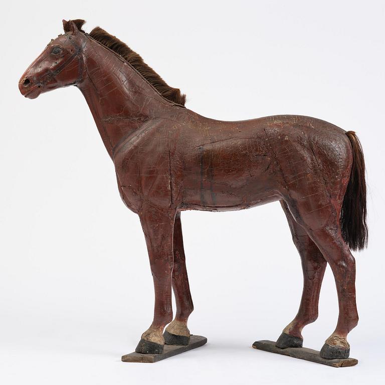 A presumably Russian model of a horse, 19th century.