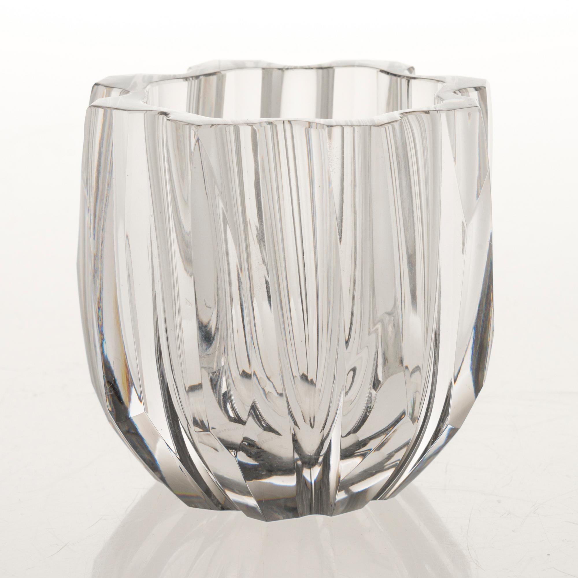 A Tapio Wirkkala glass vase model 3272, signed Tapio Wirkkala Iittala.