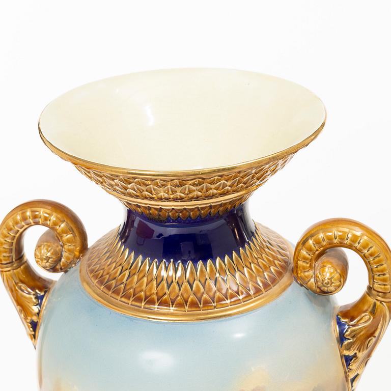 A creamware decorative urn, Rörstrand, Sweden, 1980-1920.