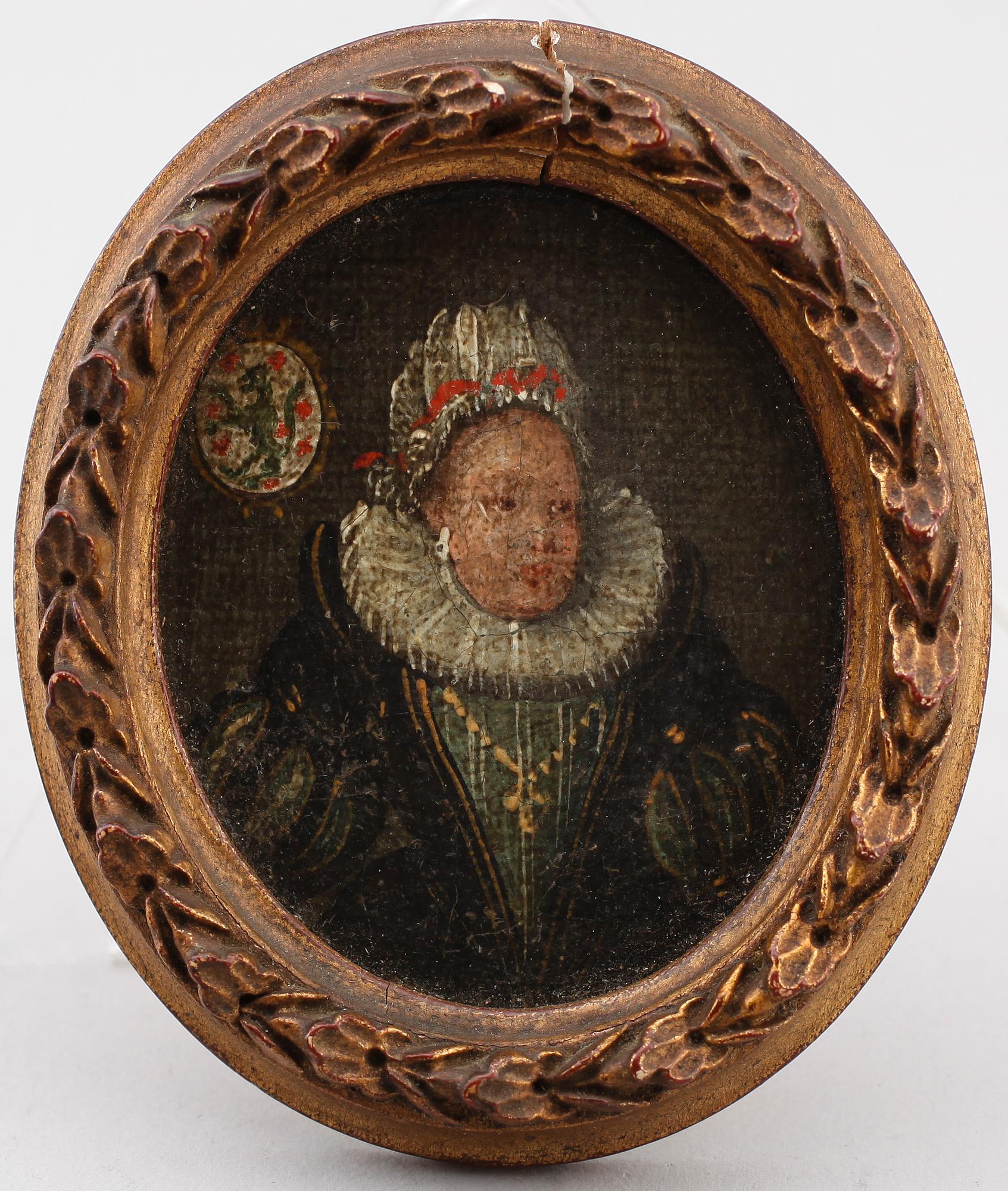 MINIATYRMÅLNINGAR, 4 st, olja på pannå, sannolikt Tyskland, 1600-tal.