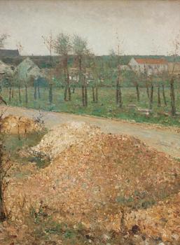 Karl Nordström, Horse-drawn carriage in a French landscape.