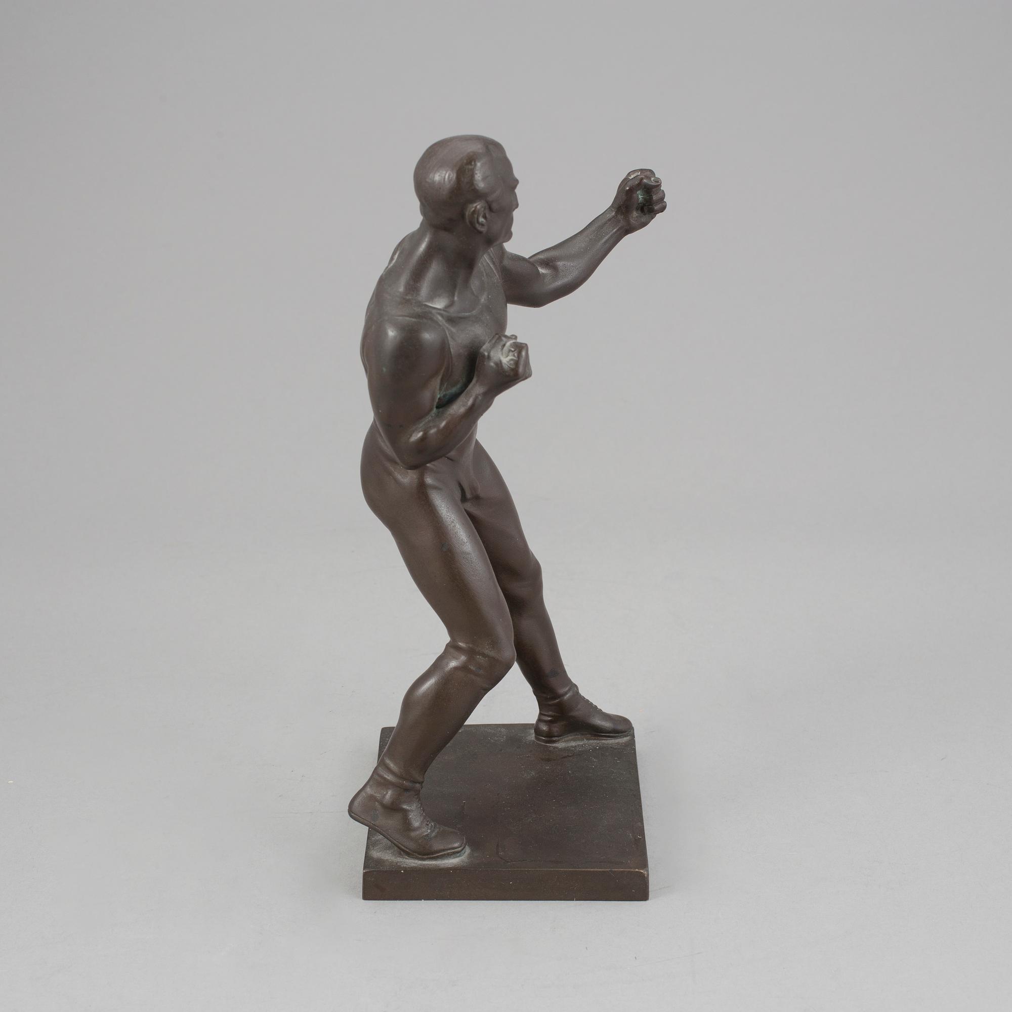 ALFRED OHLSON, skulptur, brons, signerad, gjutarmärkt Otto Meyers Eftr. Fud.