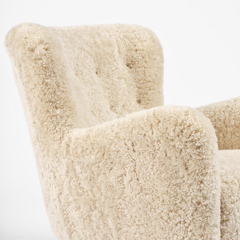 Danish Modern, fåtöljer, ett par, utförda av snickarmästare Peder Pedersen, Danmark, 1940-tal.