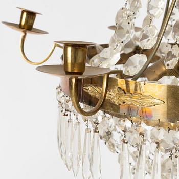 A Gustavian style chandelier, mid-20th century.