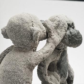 Mårten Medbo, a stoneware sculpture "Schoolyard Monkeys", signed and dated 2010.