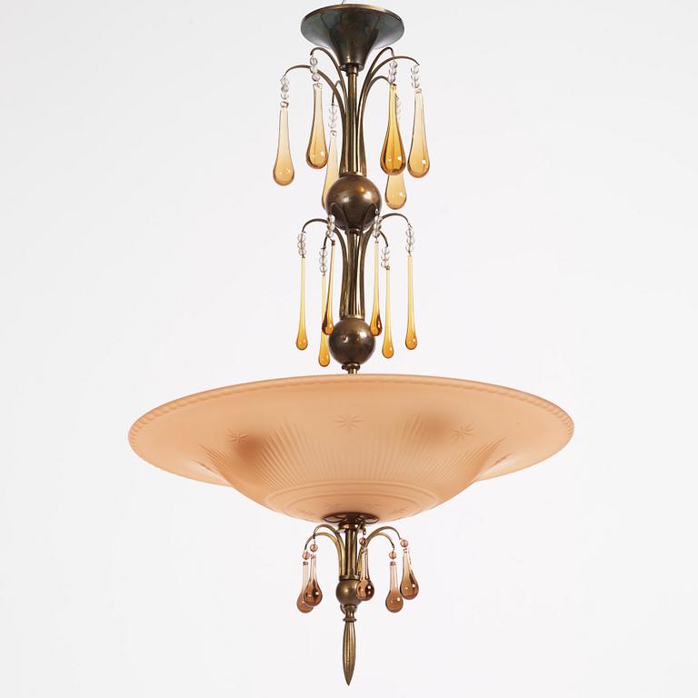 Harald Notini, taklampa, modell "6272", Arvid Böhlmarks Lampfabrik, 1920-30-tal.