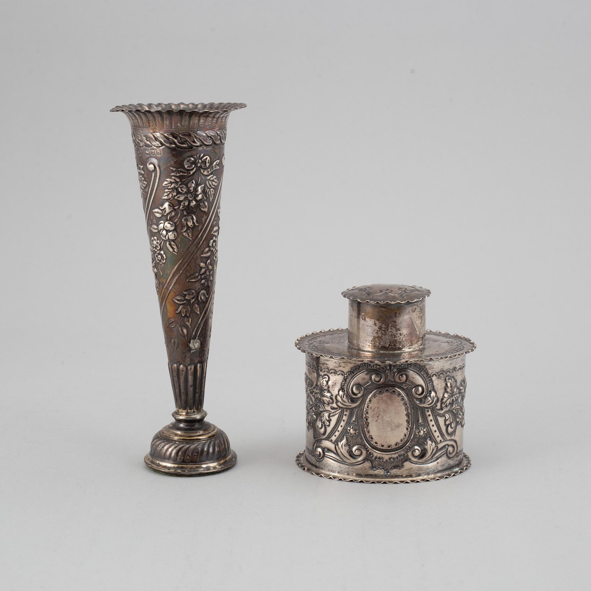 TEDOSA SAMT VAS, silver, London, England 18/1900-tal.