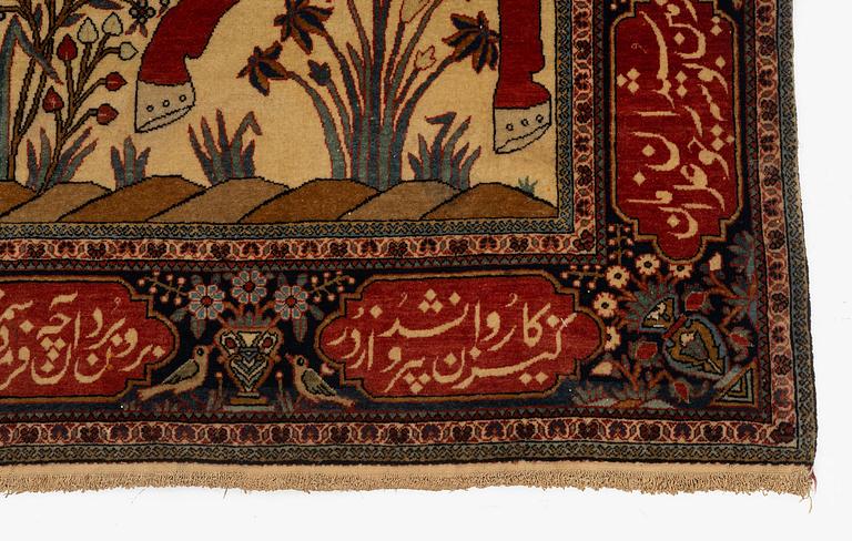 A Kashan 'Mohtasham' rug, c. 198 x 131 cm.