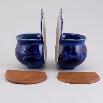 MARIANNE WESTMAN, Set of three stoneware jars by Rörstrand, second half of 20th Century.