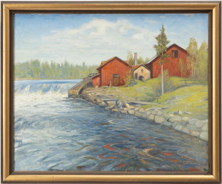 Erik (Ecke) Hedberg, Vid bruksforsen.