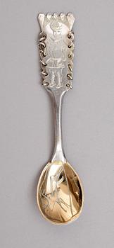 KAFFESKEDAR, 12 st, silver, C O Persson AB, Haparanda.Tot vikt ca 146 g.