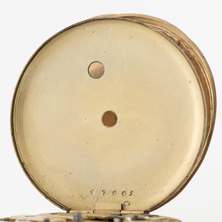 Pocket watch 14K gold, 45.5 mm.