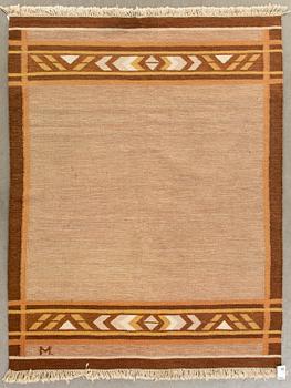 MARGARETA LUNDAHL, matta rölakan signerad ca 231 x 172 cm.