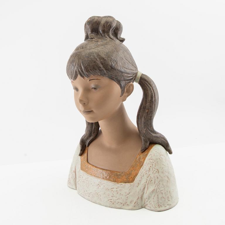 Figurn Lladro Spanien glaserat stengods.