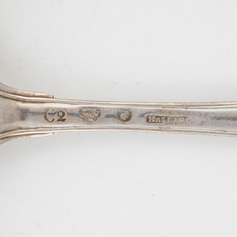 Nine Swedish Silver Spoons, 18-19th Century.